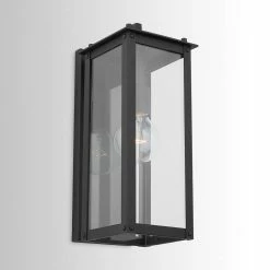 Promo 😀 Capital Lighting Hunt 100W 1-Light Medium E-26 Incandescent Outdoor Wall Sconce in Black ✨ -Capital Lighting Sales Query 1003