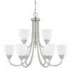 Cheapest 🎁 Capital Lighting Trenton 100W 9-Light Medium E-26 Incandescent Chandelier in Brushed Nickel 🎉