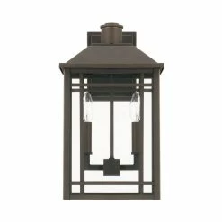 Deals 🔔 Capital Lighting Braden 60W 2-Light Candelabra E-12 Incandescent Outdoor Wall Lantern in Oiled Bronze 💯