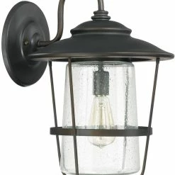 Discount 🛒 Capital Lighting Creekside 13 in. 100W 1-Light Medium E-26 Incandescent Wall Lantern in Old Bronze 🎉