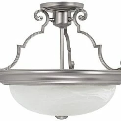 New 🔔 Capital Lighting 15 x 15 in. 100 W 3-Light Medium Semi-Flush Mount Ceiling Fixture in Matte Nickel 🥰