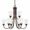 Hot Sale 🤩 Capital Lighting Trenton 100W 9-Light Medium E-26 Incandescent Chandelier in Bronze ⌛
