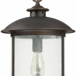 Outlet 😀 Capital Lighting Dylan 100W 1-Light Medium E-26 Incandescent Hanging Lantern in Old Bronze 🎉