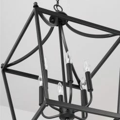 Wholesale ❤️ Capital Lighting Stanton 60W 6-Light Candelabra E-12 Foyer Lighting in Matte Black 😍 -Capital Lighting Sales Query 1063