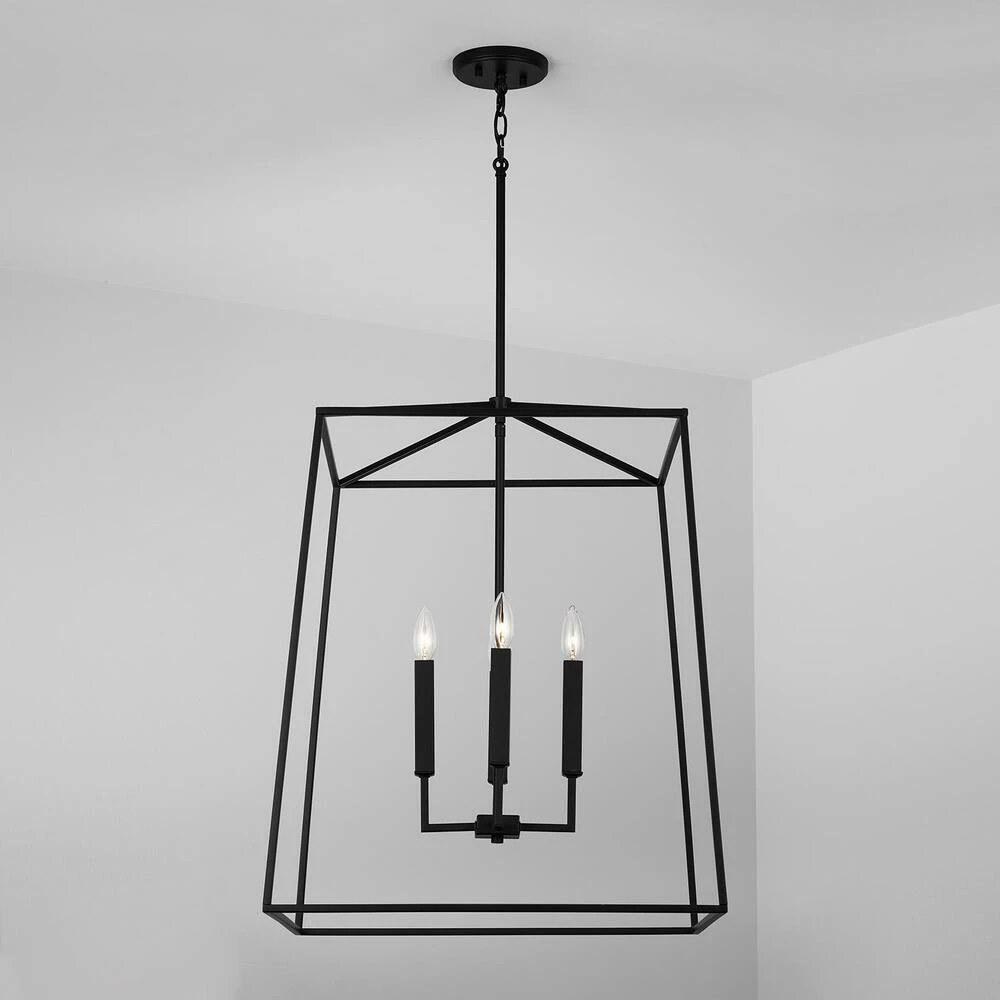 Cheap ⌛ Capital Lighting Thea 60W 4-Light Candelabra E-12 Foyer Lighting in Matte Black ✔️ 3 Cheap ⌛ Capital Lighting Thea 60W 4-Light Candelabra E-12 Foyer Lighting in Matte Black ✔️ - Image 3