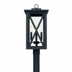 New 🔔 Capital Lighting Avondale 60W 4-Light Candelabra E-12 Incandescent Outdoor Post Lamp in Black 🔥