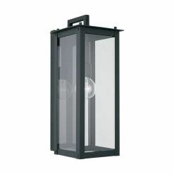 Coupon 👏 Capital Lighting Hunt 100W 1-Light Medium E-26 Incandescent Outdoor Wall Sconce in Black 🌟