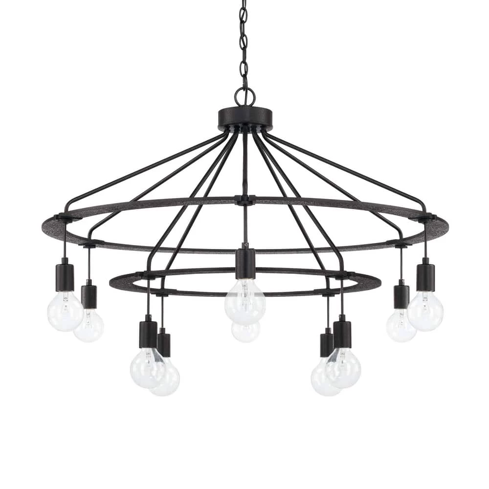 Best Sale π Capital Lighting 100W 10-Light Medium E-26 Incandescent Chandelier in Black Iron π 1 Best Sale π Capital Lighting 100W 10-Light Medium E-26 Incandescent Chandelier in Black Iron π