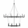 Cheapest 👏 Capital Lighting Lancaster 60W 20-Light Candelabra E-12 Incandescent Chandelier in Black Iron 🔥