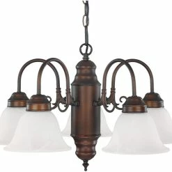 Deals 🥰 Capital Lighting 100W 5-Light Medium E-26 Incandescent Chandelier in Burnished Bronze 🤩