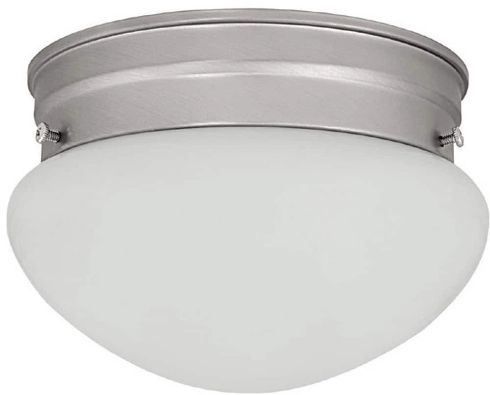 Budget ๐ฅฐ Capital Lighting 4 x 7 in. 60 W 1-Light Medium Flush Mount Ceiling Fixture with White Glass in Matte Nickel ๐ 1 Budget ๐ฅฐ Capital Lighting 4 x 7 in. 60 W 1-Light Medium Flush Mount Ceiling Fixture with White Glass in Matte Nickel ๐