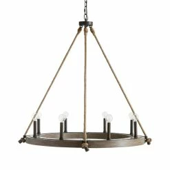 Flash Sale 🛒 Capital Lighting Tybee 60W 8-Light Candelabra E-12 Incandescent Chandelier in Nordic Grey 💯