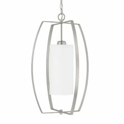 Best Sale 👍 Capital Lighting HomePlace 100W 1-Light Foyer Fixture in Brushed Nickel 🎉