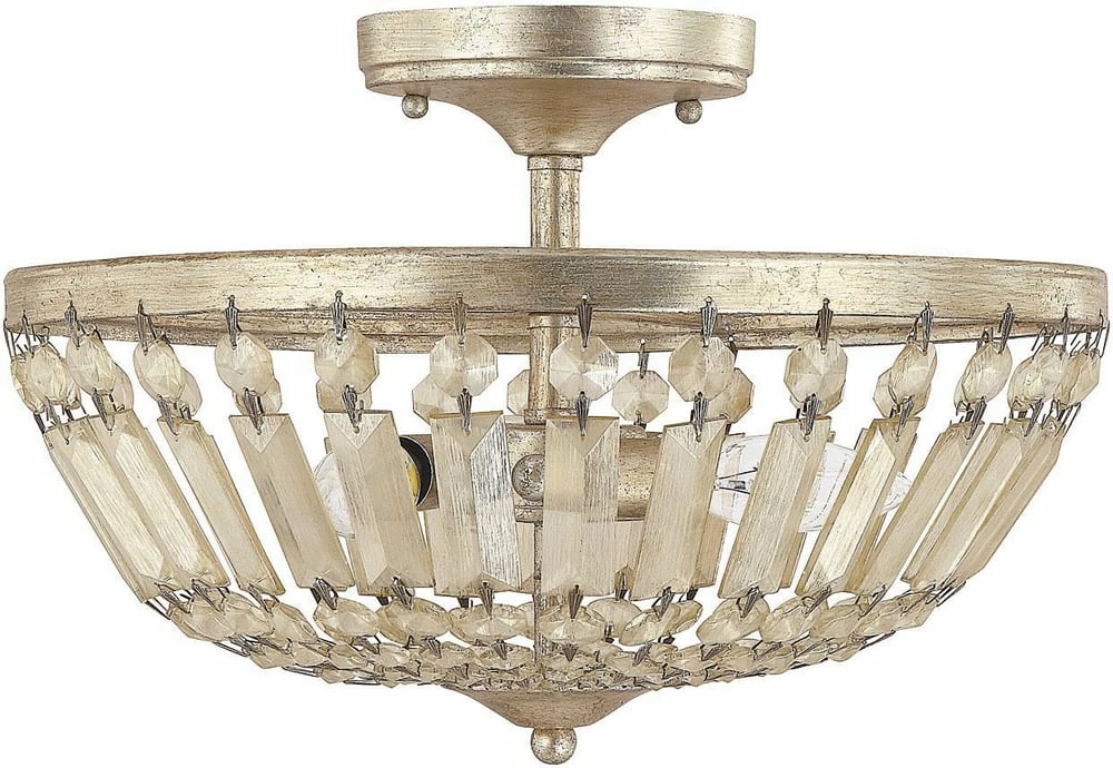Cheap 🎉 Capital Lighting Fifth Avenue 9-1/2 in. 3-Light Semi-Flushmount Ceiling Fixture in Winter Gold with Painted Crystal Glass Shade 🥰 1 Cheap 🎉 Capital Lighting Fifth Avenue 9-1/2 in. 3-Light Semi-Flushmount Ceiling Fixture in Winter Gold with Painted Crystal Glass Shade 🥰