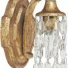 Deals 👍 Capital Lighting Blakely 1-Light Wall Sconce in Antique Gold with Crystal Glass Shade 🎉