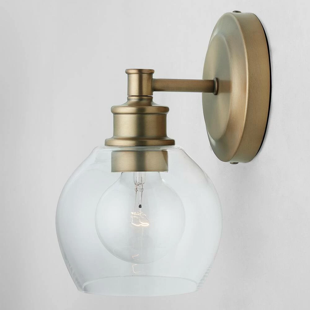 Outlet π Capital Lighting Mid Century 100W 1-Light Medium Incandescent Wall Sconce in Aged Brass π₯ 6 Outlet π Capital Lighting Mid Century 100W 1-Light Medium Incandescent Wall Sconce in Aged Brass π₯ - Image 6