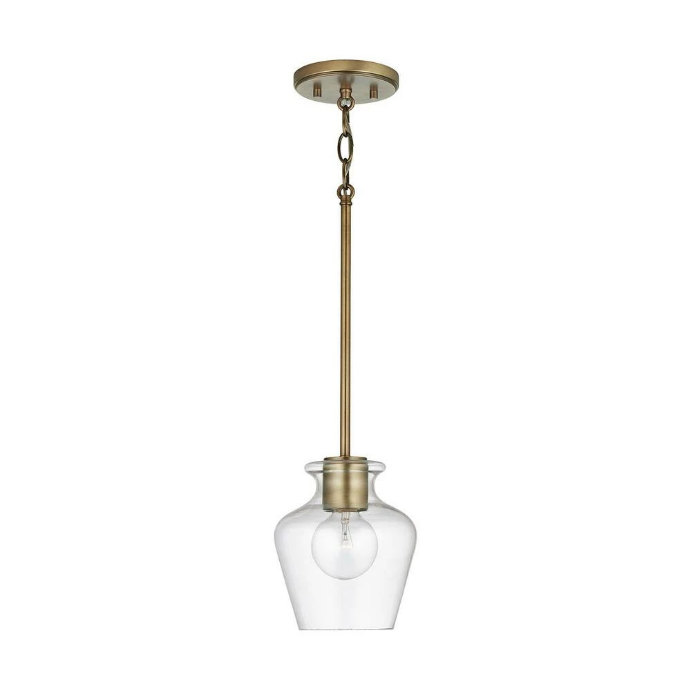 Best deal 😍 Capital Lighting Danes 100W 1-Light Medium E-26 Pendant in Aged Brass 💯 2 Best deal 😍 Capital Lighting Danes 100W 1-Light Medium E-26 Pendant in Aged Brass 💯 - Image 2