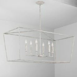 Promo 👏 Capital Lighting Thea 60W 6-Light Candelabra E-12 Pendant in Mystic Sand ❤️ -Capital Lighting Sales Query 119