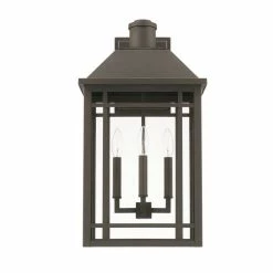 Cheapest 🥰 Capital Lighting Braden 60W 3-Light Candelabra E-12 Incandescent Outdoor Wall Lantern in Oiled Bronze 👏