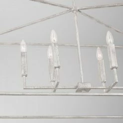 Promo 👏 Capital Lighting Thea 60W 6-Light Candelabra E-12 Pendant in Mystic Sand ❤️ -Capital Lighting Sales Query 120