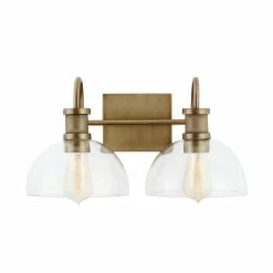 Best deal 💯 Capital Lighting Cassidy 100W 2-Light Medium Vanity Fixture in Aged Brass 👏 -Capital Lighting Sales Query 1207