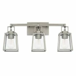Best reviews of 🧨 Capital Lighting Kenner 100W 3-Light Medium E-26 Incandescent Vanity Fixture in Antique Nickel ❤️