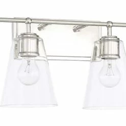 Promo 🔥 Capital Lighting Vanity 100W 4-Light Incandescent Vanity Fixture in Polished Nickel 👏