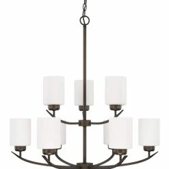 Hot Sale 👏 Capital Lighting Dixon 100W 9-Light Medium E-26 Incandescent Chandelier in Bronze 😀