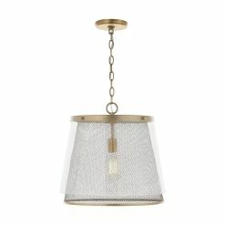 Cheapest ❤️ Capital Lighting Abbott 100W 1-Light Medium E-26 Incandescent Pendant in Aged Brass 😍 -Capital Lighting Sales Query 1332