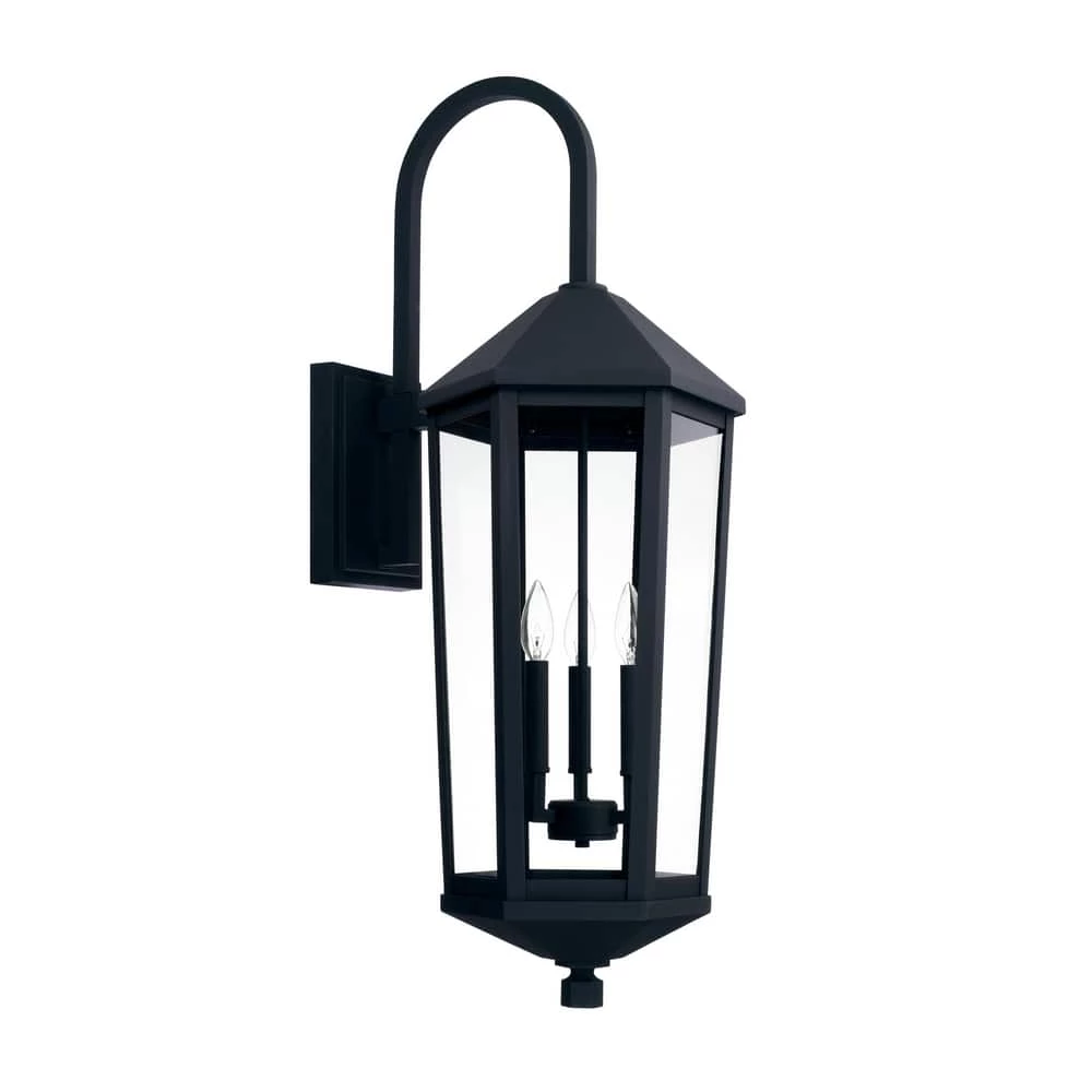 Outlet π Capital Lighting Ellsworth 60W 3-Light Candelabra E-12 Incandescent Outdoor Wall Sconce in Black π 1 Outlet π Capital Lighting Ellsworth 60W 3-Light Candelabra E-12 Incandescent Outdoor Wall Sconce in Black π