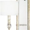 Promo 👏 Capital Lighting Charleston 60W 1-Light Candelabra E-12 Incandescent Wall Sconce in Silver with Gold Leaf 🔥