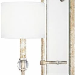 Promo 👏 Capital Lighting Charleston 60W 1-Light Candelabra E-12 Incandescent Wall Sconce in Silver with Gold Leaf 🔥