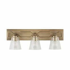Promo 🥰 Capital Lighting Jordyn 100W 3-Light Medium Vanity Fixture in Aged Brass ❤️ -Capital Lighting Sales Query 1361