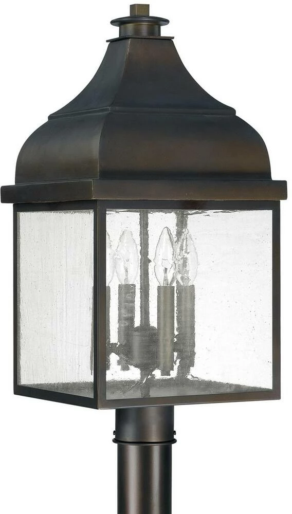 Discount β¨ Capital Lighting Westridge 240W 4-Light Candelabra E-12 Incandescent Outdoor Post Mount Lantern in Old Bronze 𧨠1 Discount β¨ Capital Lighting Westridge 240W 4-Light Candelabra E-12 Incandescent Outdoor Post Mount Lantern in Old Bronze π§¨