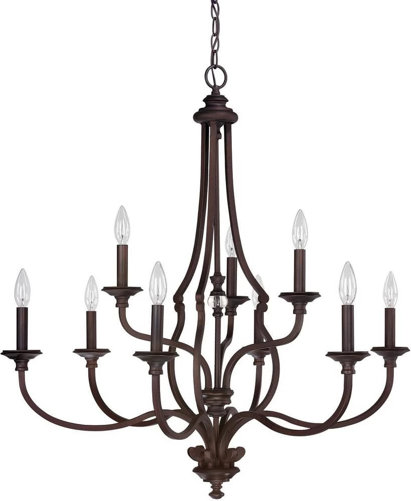 Hot Sale π Capital Lighting Leigh 36 in. 9-Light Candelabra E-12 Base Chandelier in Burnished Bronze π₯ 1 Hot Sale π Capital Lighting Leigh 36 in. 9-Light Candelabra E-12 Base Chandelier in Burnished Bronze π₯