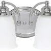 Buy 😍 Capital Lighting Vanity 12-1/2 x 8 in. 100 W 2-Light Medium Bracket in Polished Chrome 🔥