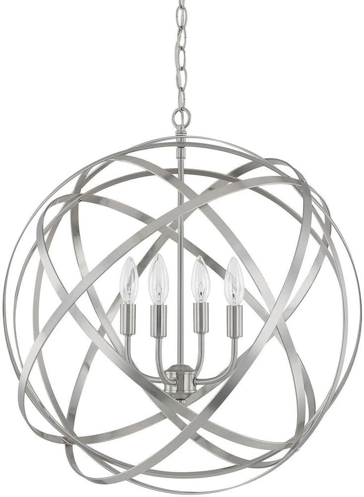 Deals π Capital Lighting Axis 60W 4-Light Candelabra E-12 Incandescent Pendant in Brushed Nickel 𧨠1 Deals π Capital Lighting Axis 60W 4-Light Candelabra E-12 Incandescent Pendant in Brushed Nickel π§¨