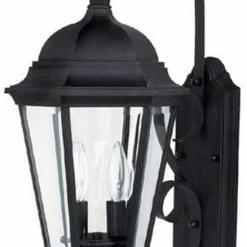 Deals 😍 Capital Lighting Carriage House 9-1/2 in. 60W 2-Light Candelabra E-12 Incandescent Wall Lantern in Black 🤩