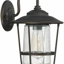 Discount 🌟 Capital Lighting Creekside 8-1/4 in. 100W 1-Light Medium E-26 Incandescent Wall Lantern in Old Bronze ⭐