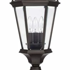 Deals ✔️ Capital Lighting Carriage House 60W 3-Light Candelabra E-12 Incandescent Outdoor Post Lamp in Old Bronze 🥰