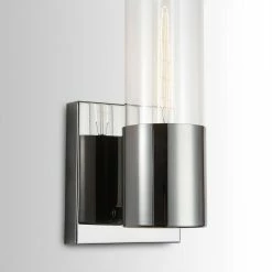 Best deal 👏 Capital Lighting Logan 100W 1-Light Medium E-26 Incandescent Wall Sconce in Black Chrome ⌛ -Capital Lighting Sales Query 1397