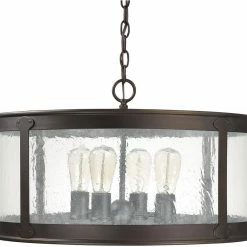 Coupon 😀 Capital Lighting Dylan 100W 4-Light Medium E-26 Outdoor Pendant in Old Bronze 🎉