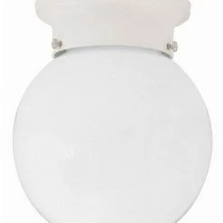 Buy 😉 Capital Lighting 60 W 1-Light Flush Mount Ceiling Fixture in White 🔔