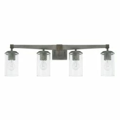 Cheap 🧨 Capital Lighting Zac 100W 4-Light Medium E-26 Incandescent Vanity Fixture in Urban Grey 🤩