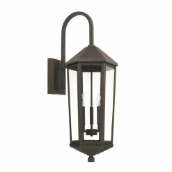 Coupon 👍 Capital Lighting Ellsworth 60W 3-Light Candelabra E-12 Incandescent Outdoor Wall Lantern in Oil Rubbed Bronze ⭐