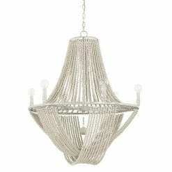 Outlet 🧨 Capital Lighting Kayla 60W 6-Light Candelabra E-12 Incandescent Chandelier in Mystic Sand ✔️