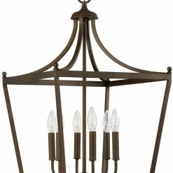 Cheapest 😍 Capital Lighting Stanton 60W 6-Light Candelabra E-12 Pendant in Burnished Bronze 🥰