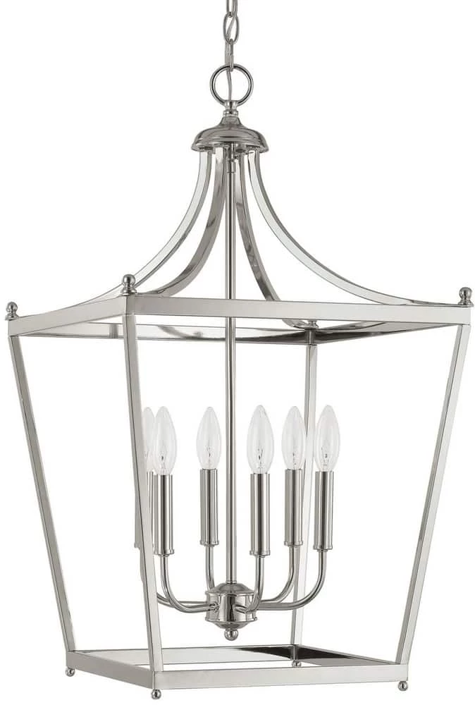 Cheap π₯° Capital Lighting Stanton 60W 6-Light Candelabra E-12 Pendant in Polished Nickel β¨ 1 Cheap π₯° Capital Lighting Stanton 60W 6-Light Candelabra E-12 Pendant in Polished Nickel β¨