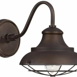 Outlet 🎁 Capital Lighting Outdoor 10-63/100 in. 100W 1-Light Medium E-26 Incandescent Extension Sconce in Burnished Bronze ⭐
