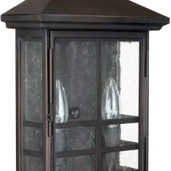 Promo 🔔 Capital Lighting Preston 14 in. 60W 2-Light Outdoor Wall Sconce in Old Bronze 👏